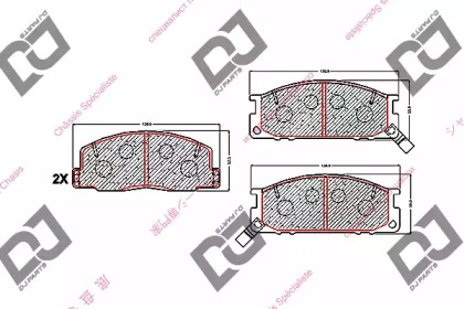 Комплект тормозных колодок DJ PARTS BP1565